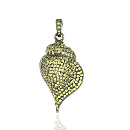 Yellow Sapphire Pave Pendant