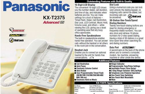 Panasonic speakerphone KX - T2375