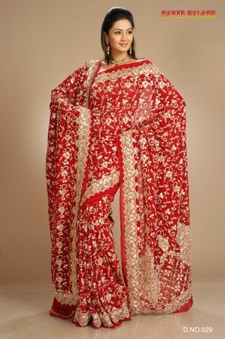 Red All Over Jal Saree