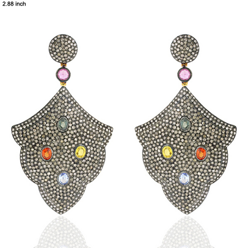 Sapphire Pave Earring