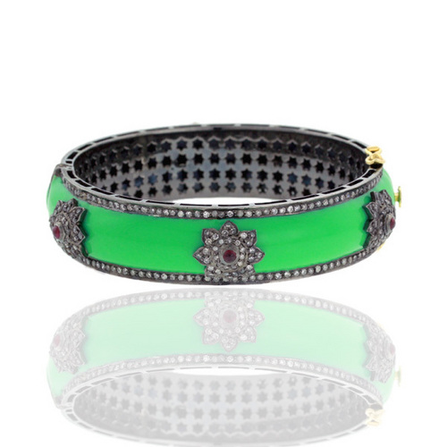 Ruby Enamel Bangle