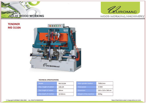 Mortiser And Tenoner Machine