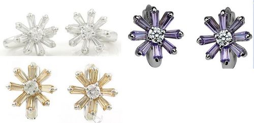 925 silver crystal earring