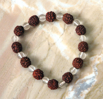 Rudraksha crystal bracelet