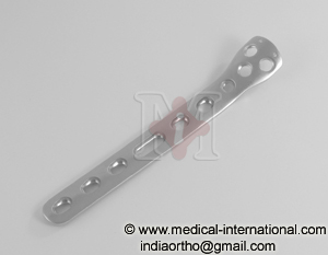 DISTAL MEDIAL TIBIAL PLATE - Stainless Steel, 4.0mm Thick, 18mm Wide, 5-15 Round Holes | Strong Fixation, Anatomical Design, Biocompatible