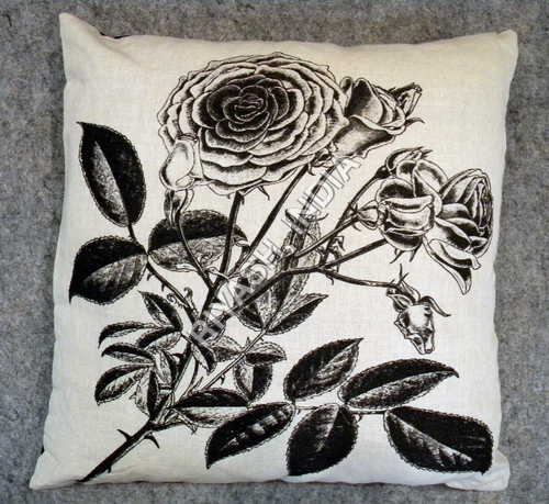ROSE & FLOWER print Cushion Cover