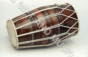 Dholki (Dori) - Wood, Variable Size, Brown | Handcrafted, Lacquered Finish, Resonant Sound, Traditional Design