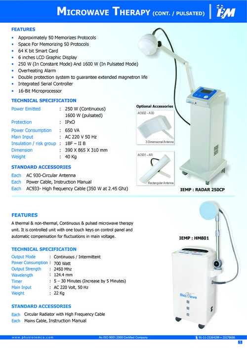 Microwave Diathermy Microwave Diathermy Exporter, Supplier