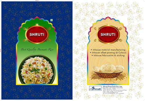 Printed Nonwoven Fabric Bags for Rice Packing