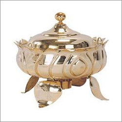 Tree Chafing Dish With Burner - Brass & Steel, 7 Liter Capacity | Golden Finish, Elegant Food Warmer, Style MS-415