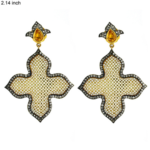 Yellow Sapphire Designer Earring