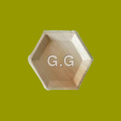 Hexagonal Shaped Areca Leaf Plates