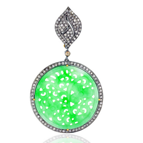 Carving Diamond Designer Pendant