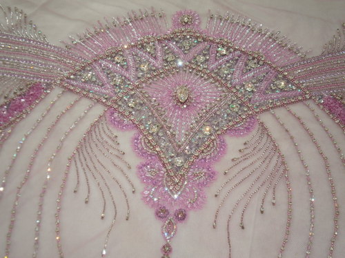 net with crystal embroidery