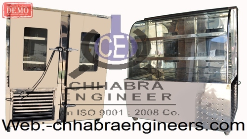 Display Counter - Stainless Steel 3-5 ft Height 120-150 cm Width | Electric Power Source Sections for Versatile Item Display