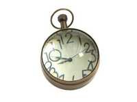Antique Brass Paperweight Clock