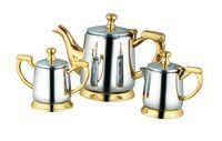 Brass Kettle Set - Brass Metal, Varying Sizes, Mirror Finish, Rustproof, Elegant Design