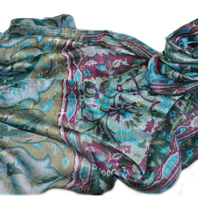 100% linen with screen prints stoles