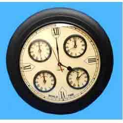 Antique Wooden World Time Clock