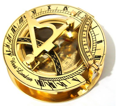 Brass Sundial Compass - Pocket Sundial