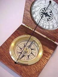 Pocket sundial compass