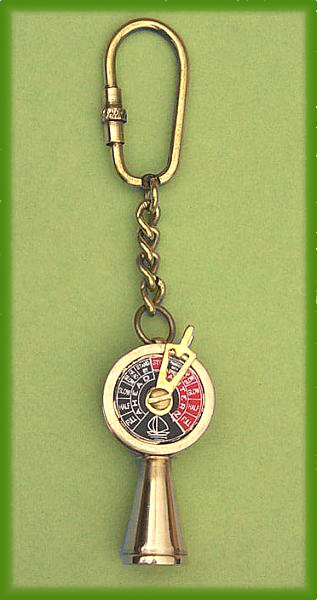 Brass Ship's Telegraph Key Chain