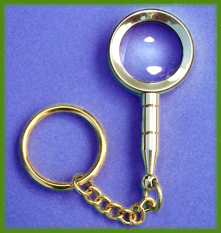 Brass Magnifier Key Chain