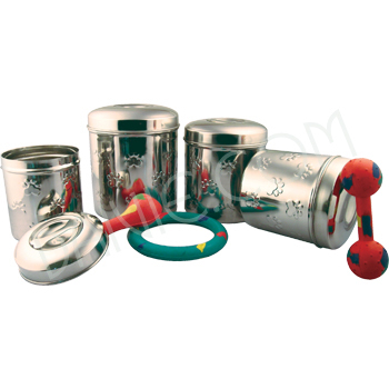 Stainless Steel Embossed Pet Canister