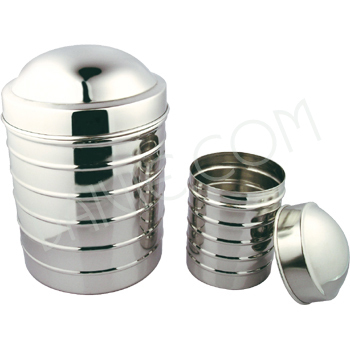 Stainless Steel Pet Canister With Ring Design