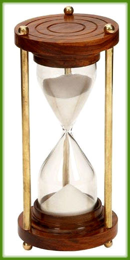 10 Minute Sand Timer Metal and wood Hour Glass