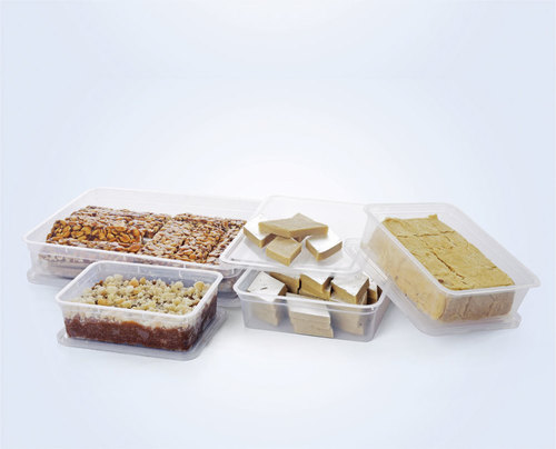 Square Sweet Plastic Boxes By ARIHANT PACK PLAST