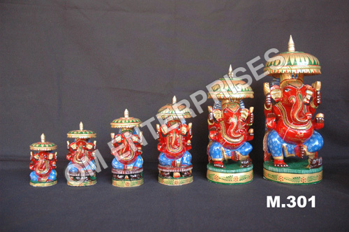Wooden Lord Ganesha