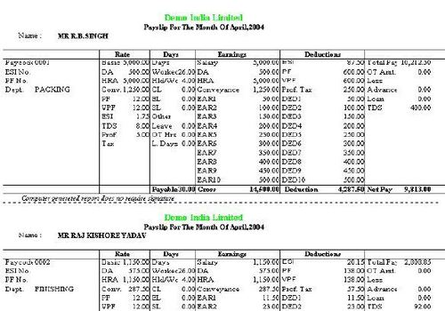 Time watch Pay roll reports