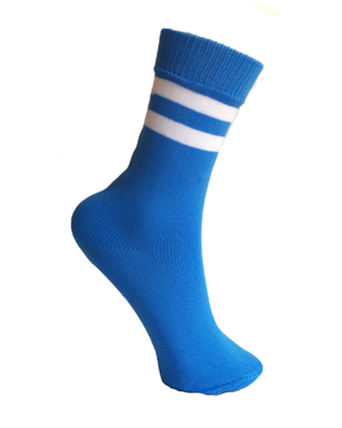 Student durable socks having two stripes