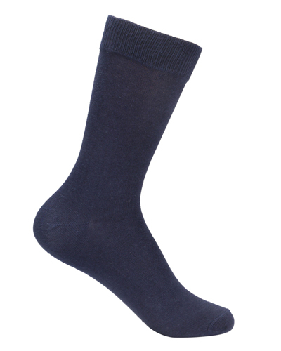 Calf Length Single Color Fine Cotton Socks