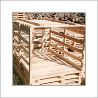 Light Brown Industrial Wooden Crates