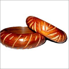 Bangles - Wood, 6-8 cm Diameter, Brown | Hand-Carved, Polished, Elegant Durable Wrist Accessory