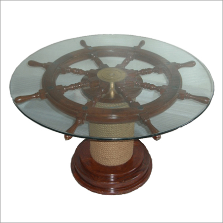Glass Top Wheel Table