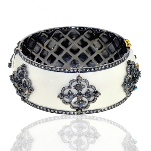 Rainbow Moonstone Bangle