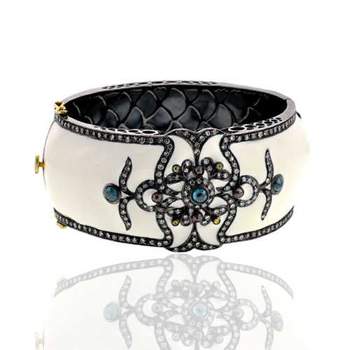 Enamel Diamond Wedding Bangle