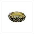 Crystal Rhinestone Bangle - Brass, 65-75 Mm Diameter, Gold | Polished Finish, Elegant Design, Comfortable Fit
