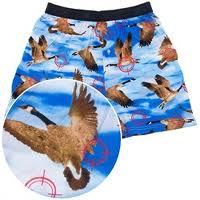 Boxer Shorts - Cotton Blend, Medium, Blue | Soft Fabric, Comfortable Fit, Breathable, Moisture-Wicking, Lightweight, Elastic Waistband, Geese Print