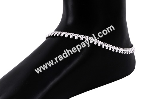 Fancy Chain Payal - Color: Silver