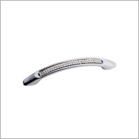 white metal cabinet handle