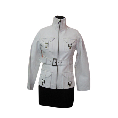 Ladies White Leather Jackets