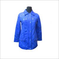 Leather Blue Overcoats 