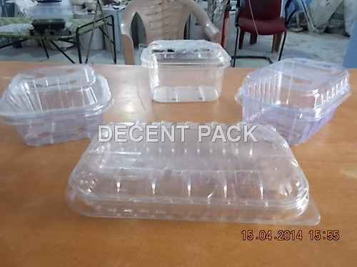 Fruit Packing Tray & Box - Plastic, 50-100 ml Size, Transparent White | Light Weight, Eco-Friendly, Excellent Durability