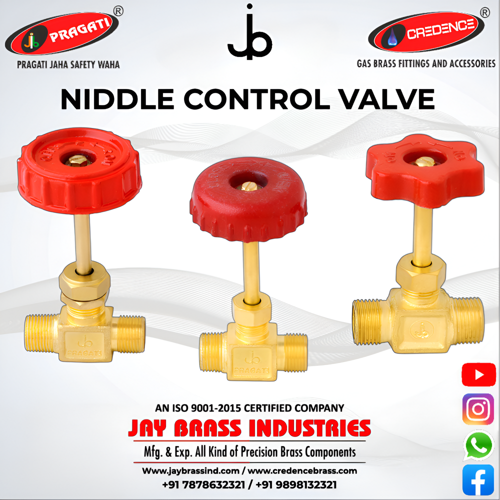 Golden Brass Needle Control Valve