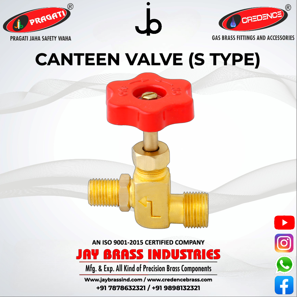 Golden Brass Canteen Burner Valves S Type