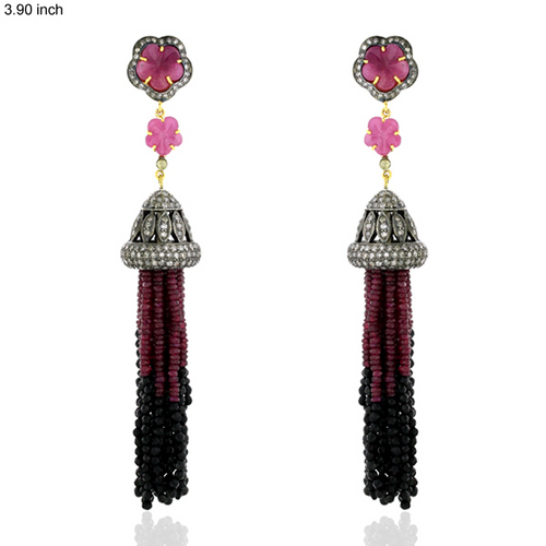 Black Spinal Designer Earring